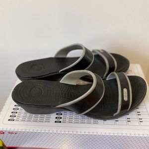 Crocs.  Women slide on sandals.  Size 8
